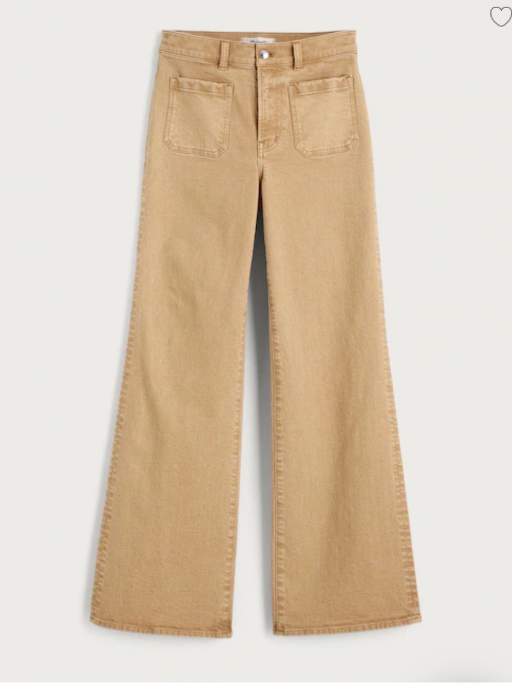 Madewell Emmy Wide Leg Jeans size 27 in Fawn/Tan NWT